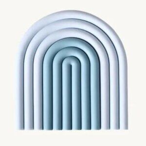 Arch Trivet Bowl Cushions.- Blue Tones